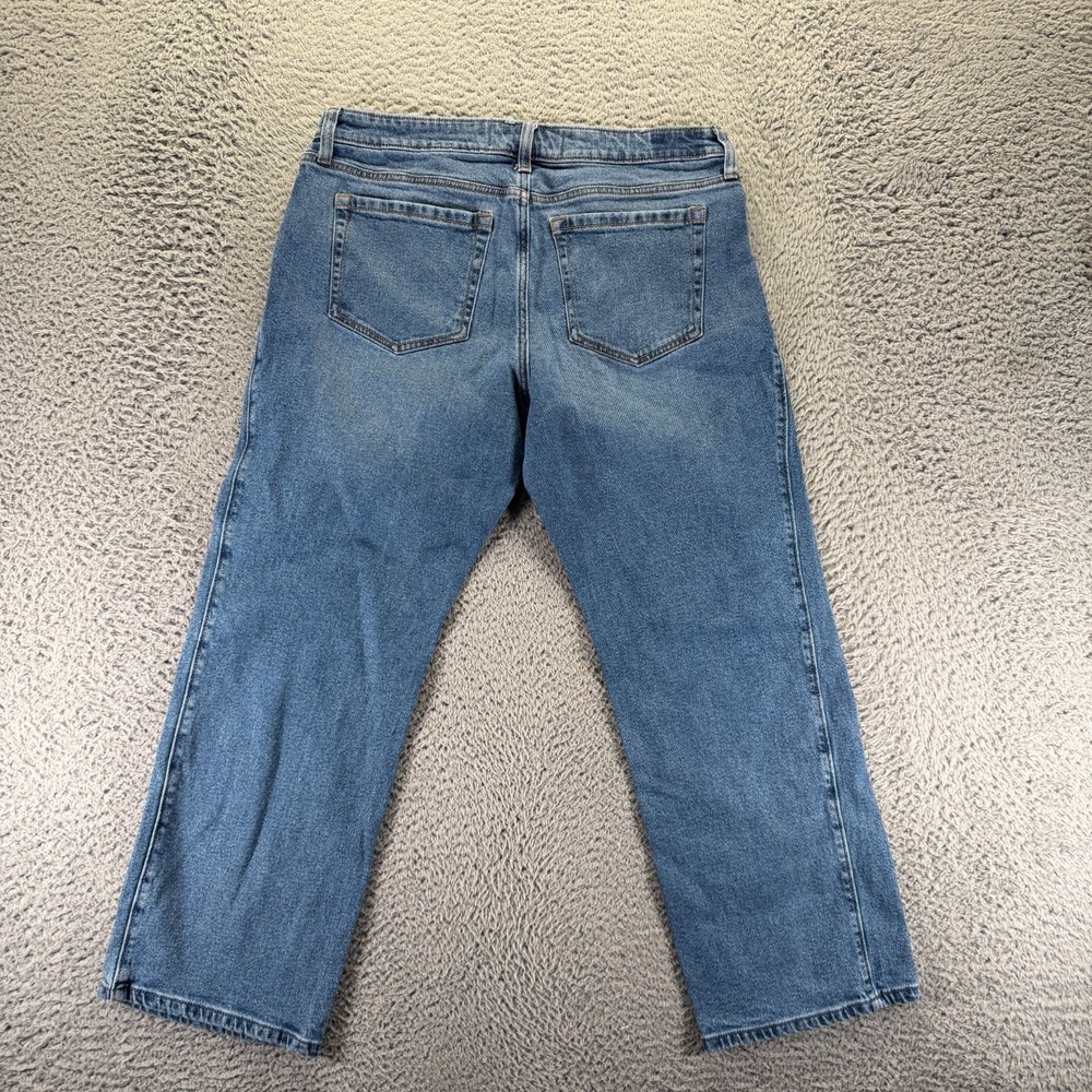 Hollister Jeans Womens 12 Blue Cotton Denim Straight Leg Low-Rise Relaxed Faded - Picture 5 of 11